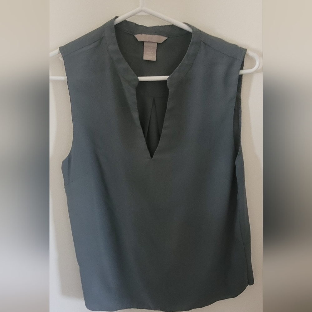 H&M Charcoal Sleeveless Blouse